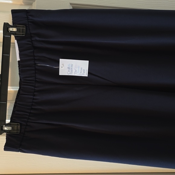 CROFT AND BARROW WOMEN'S PLUS SIZE NAVY BLUE PULL-ON DRESS PANTS SIZE 26W - Picture 2 of 13